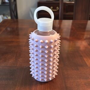 BKR Spiked Tutu Water Drinking Resusable Glass 16 oz Bottle Silicone Sleeve